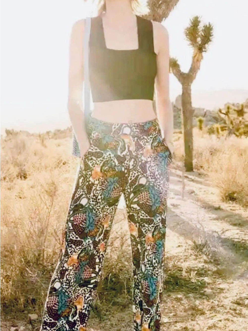 Veronica Beard Eire Wide-Leg Printed Pants Rayon sz 4